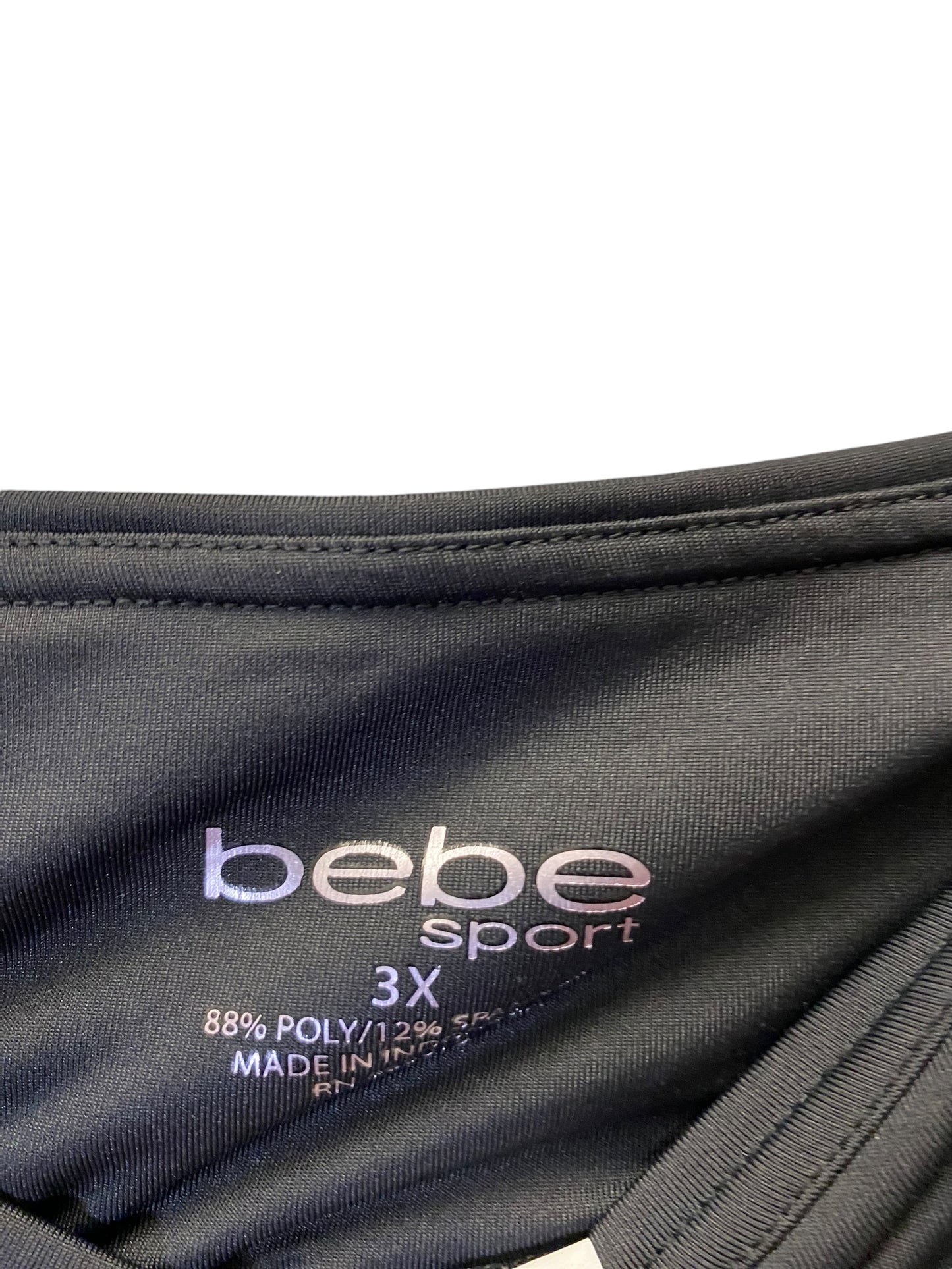 Athletic Pants By Bebe In Black & Grey, Size: 3x