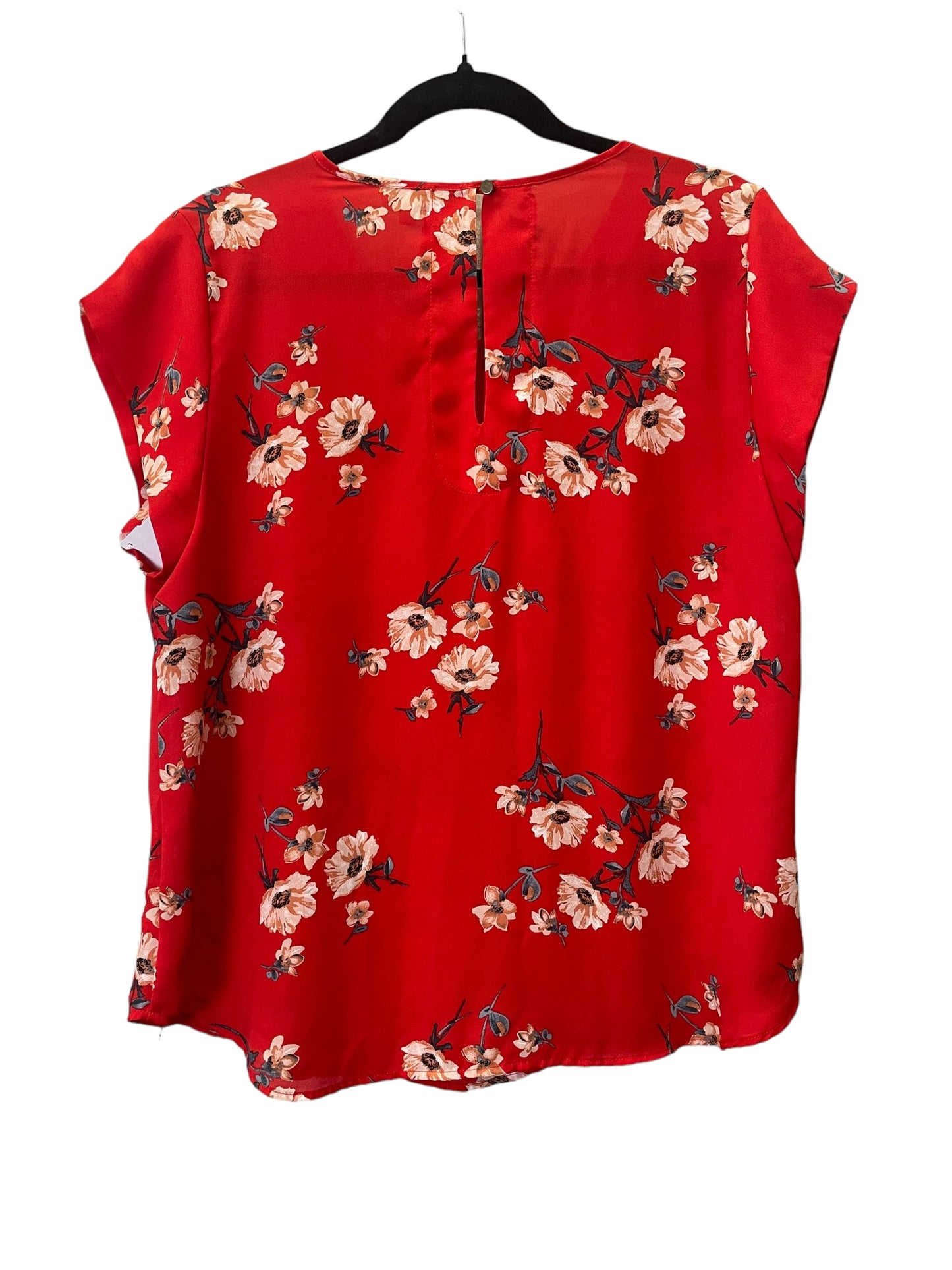 Top Short Sleeve By Lily White In Red, Size: Xl