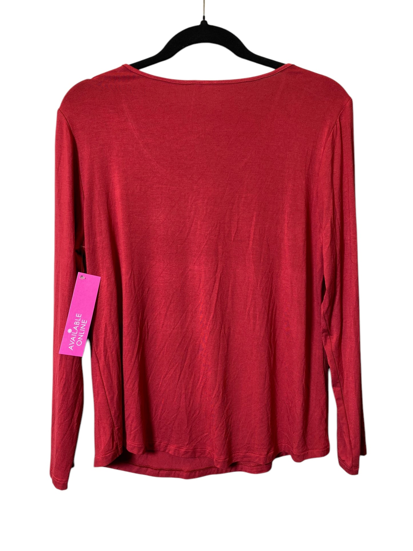 Top Long Sleeve By Soma In Red, Size: M