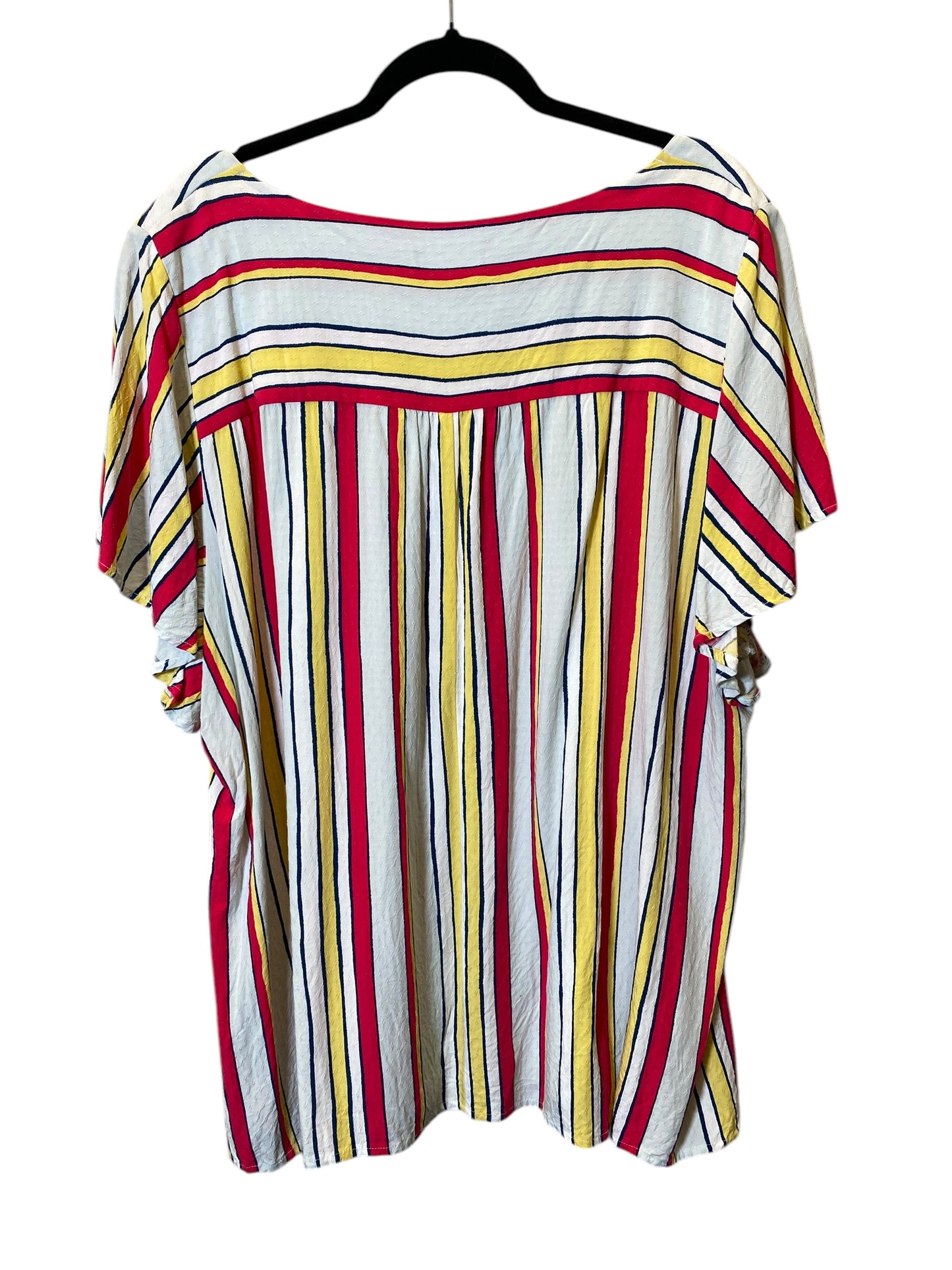 Top Short Sleeve By Lane Bryant In Striped Pattern, Size: 4x