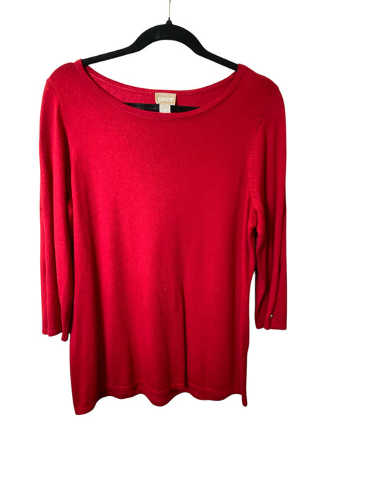 Sweater By Chicos In Red, Size: S