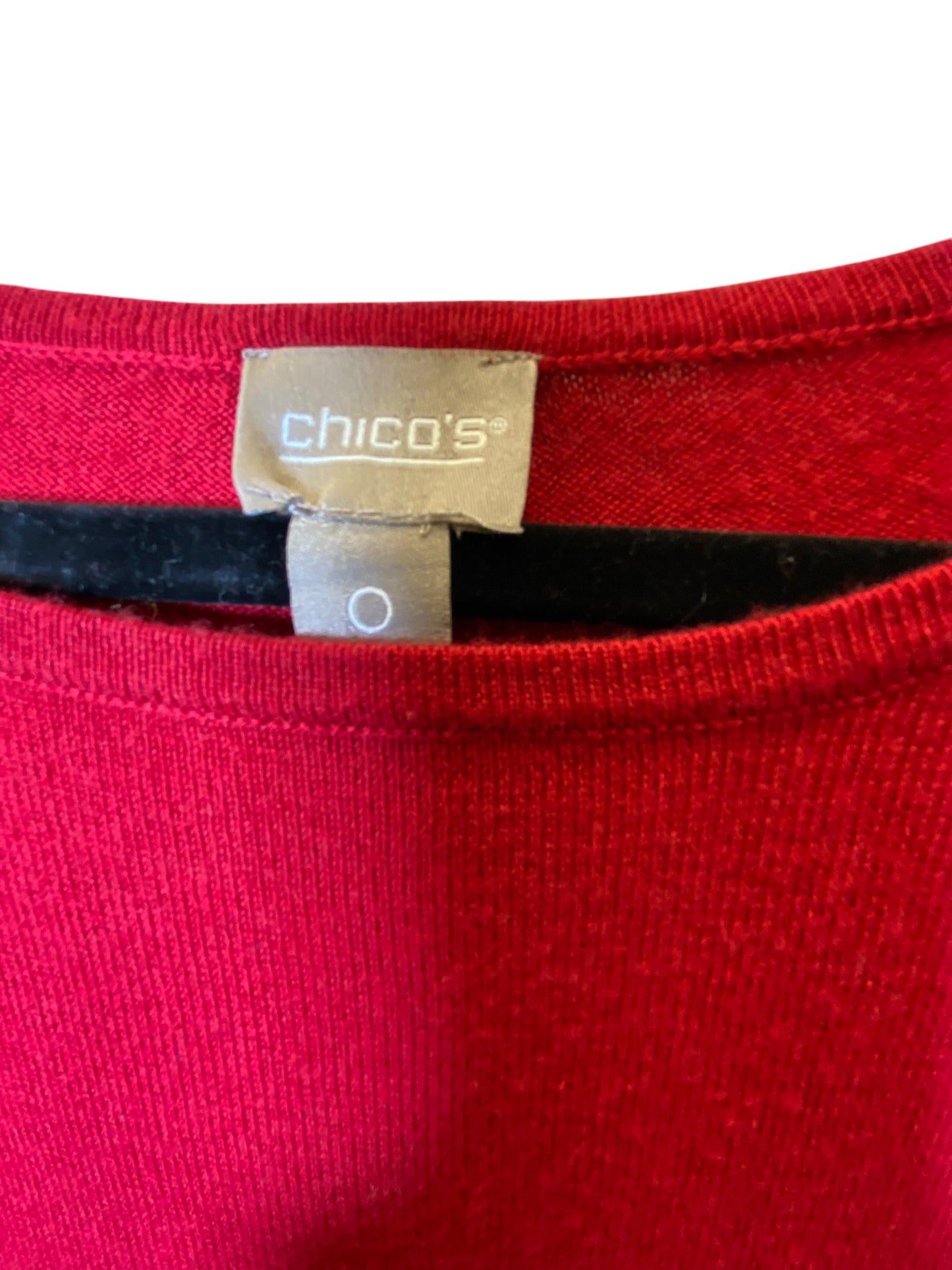 Sweater By Chicos In Red, Size: S