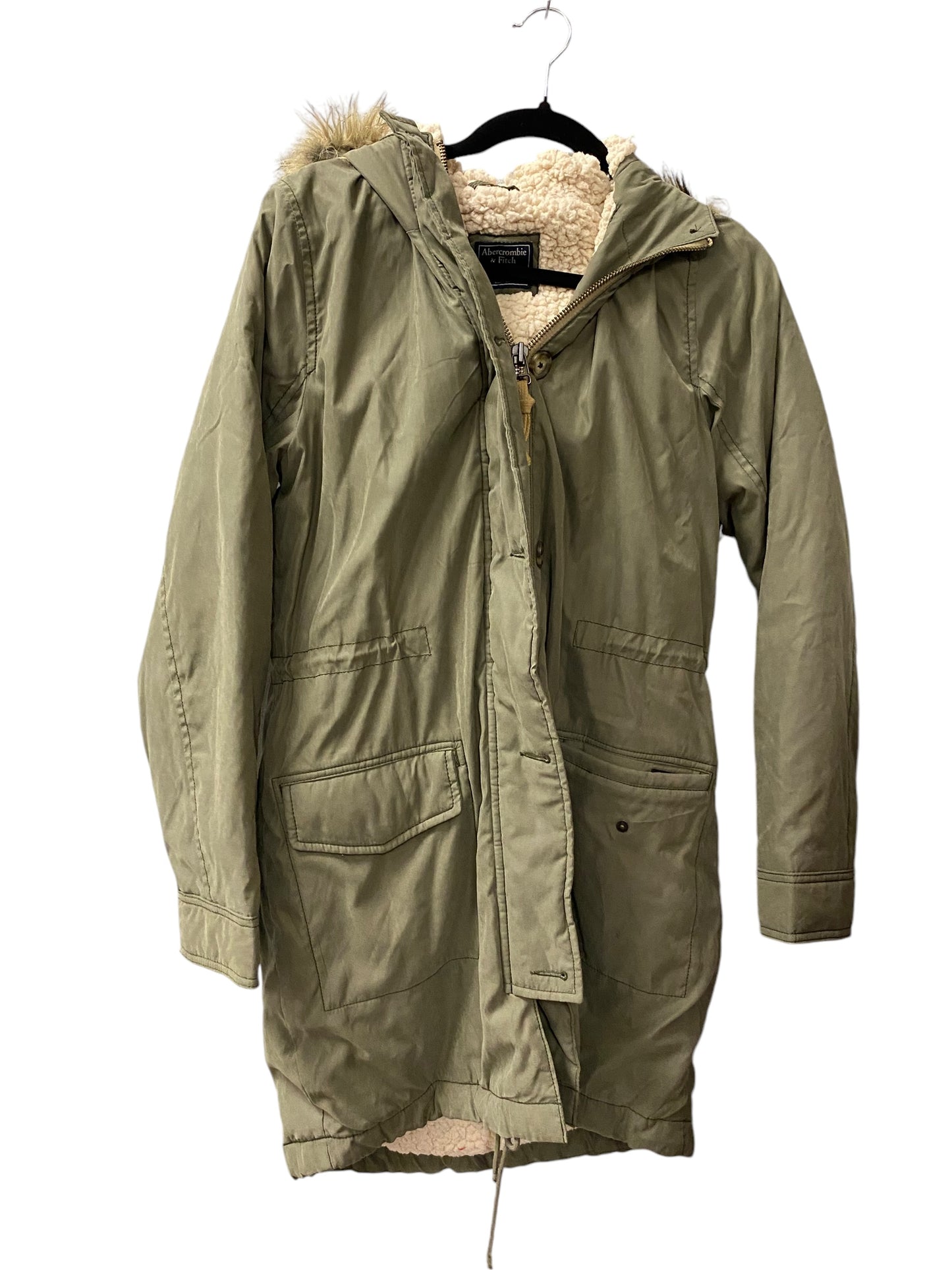 Coat Parka By Abercrombie And Fitch In Green, Size: M