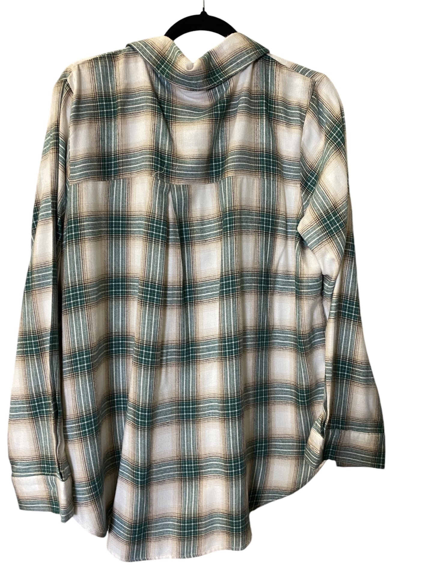 Jacket Shirt By Clothes Mentor In Checkered Pattern, Size: 2x