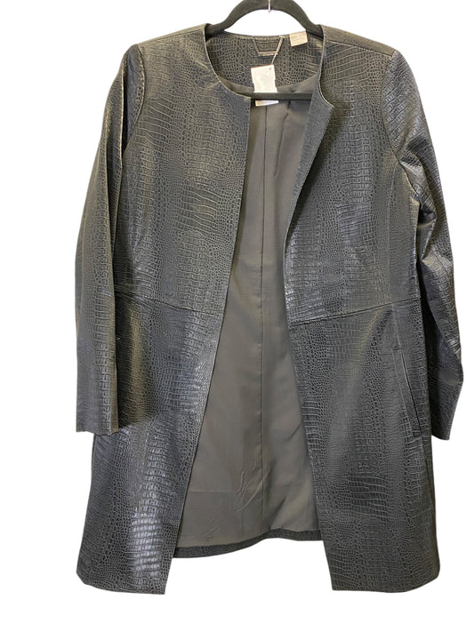 Jacket Leather By Chicos In Black, Size: S