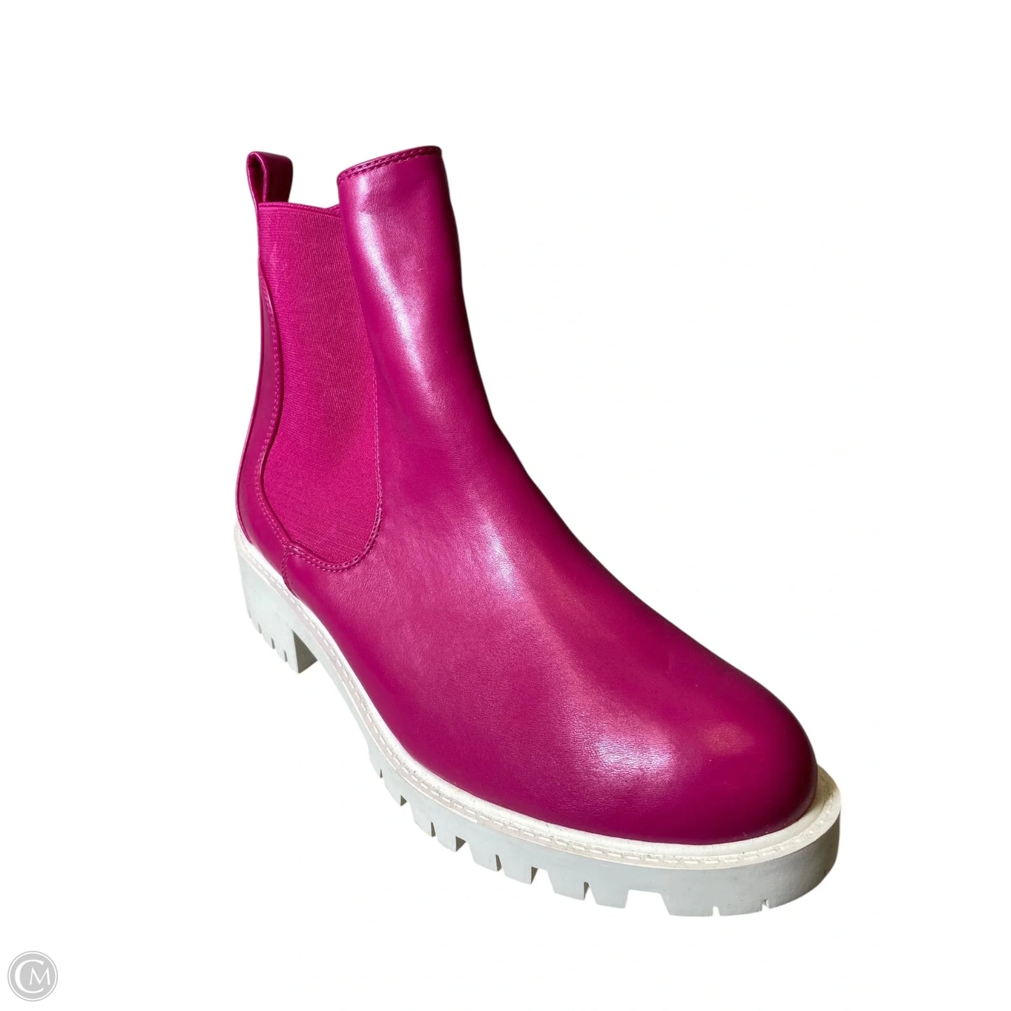 Boots Ankle Heels By Clothes Mentor In Pink, Size: 8.5