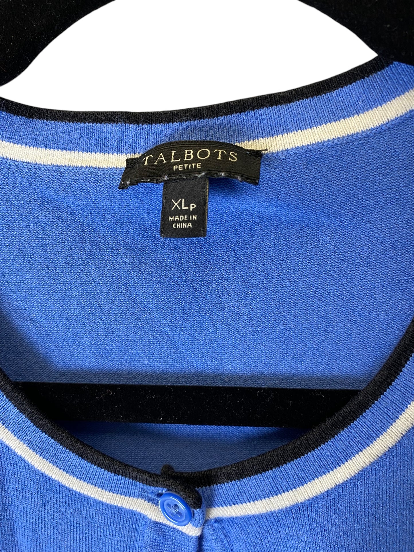 Sweater Cardigan By Talbots In Blue, Size: Xlp