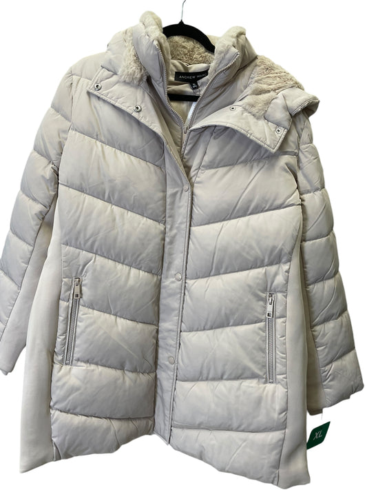 Coat Puffer & Quilted By Andrew Marc In Beige, Size: Xl