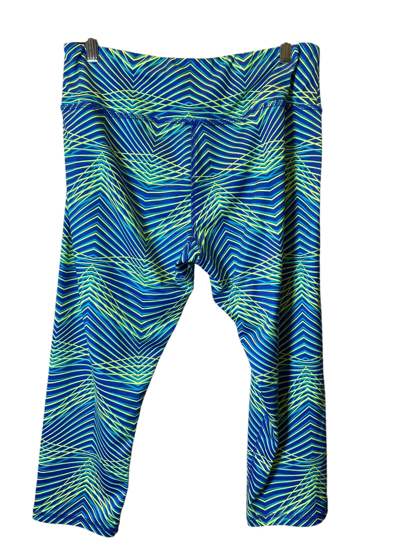 Athletic Capris By Rbx In Blue & Green, Size: Xl