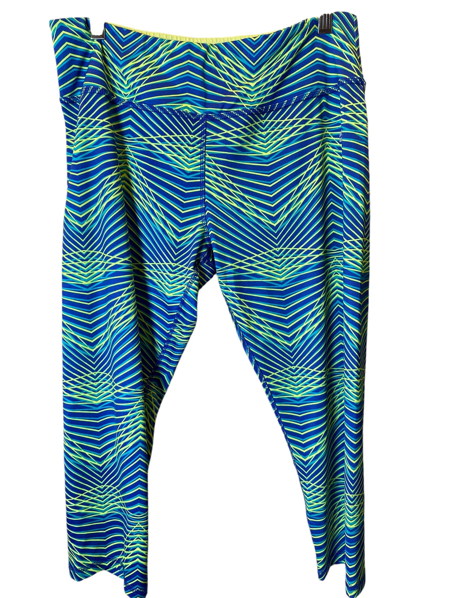 Athletic Capris By Rbx In Blue & Green, Size: Xl