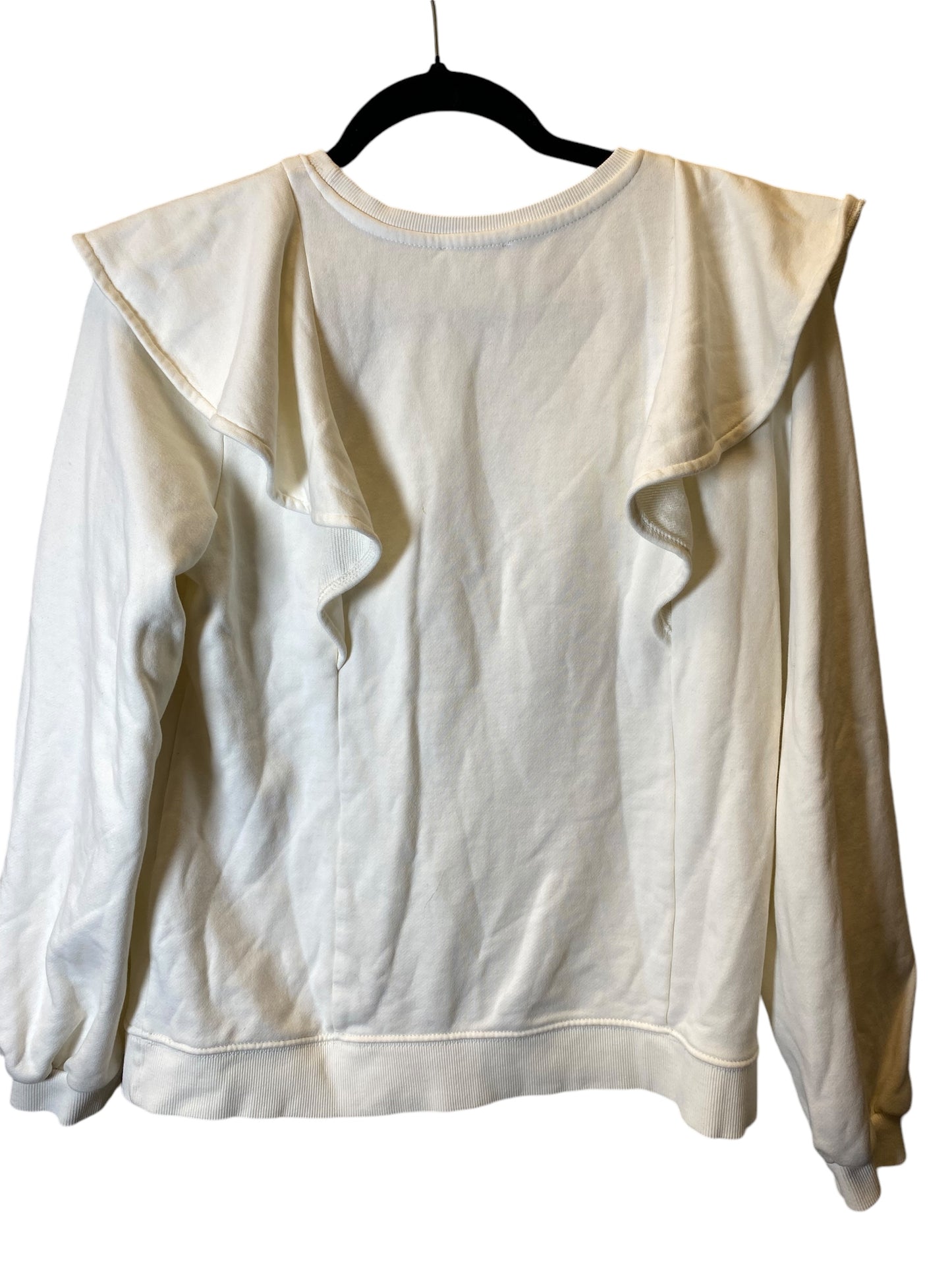 Top Long Sleeve By Clothes Mentor In White, Size: S