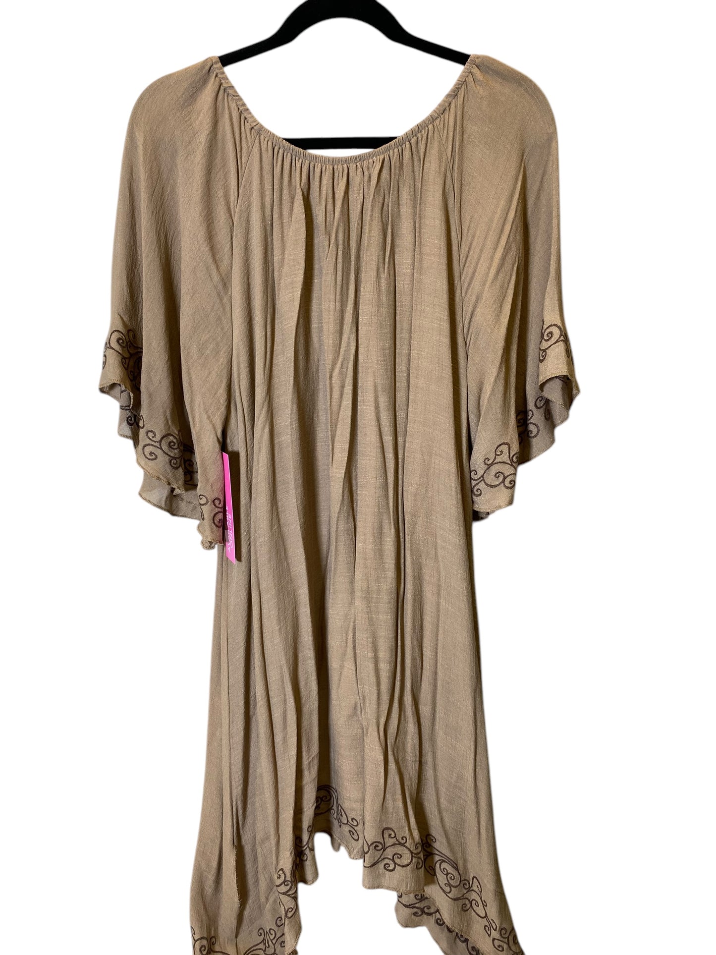 Dress Casual Midi By Indigo Soul In Brown, Size: Xl