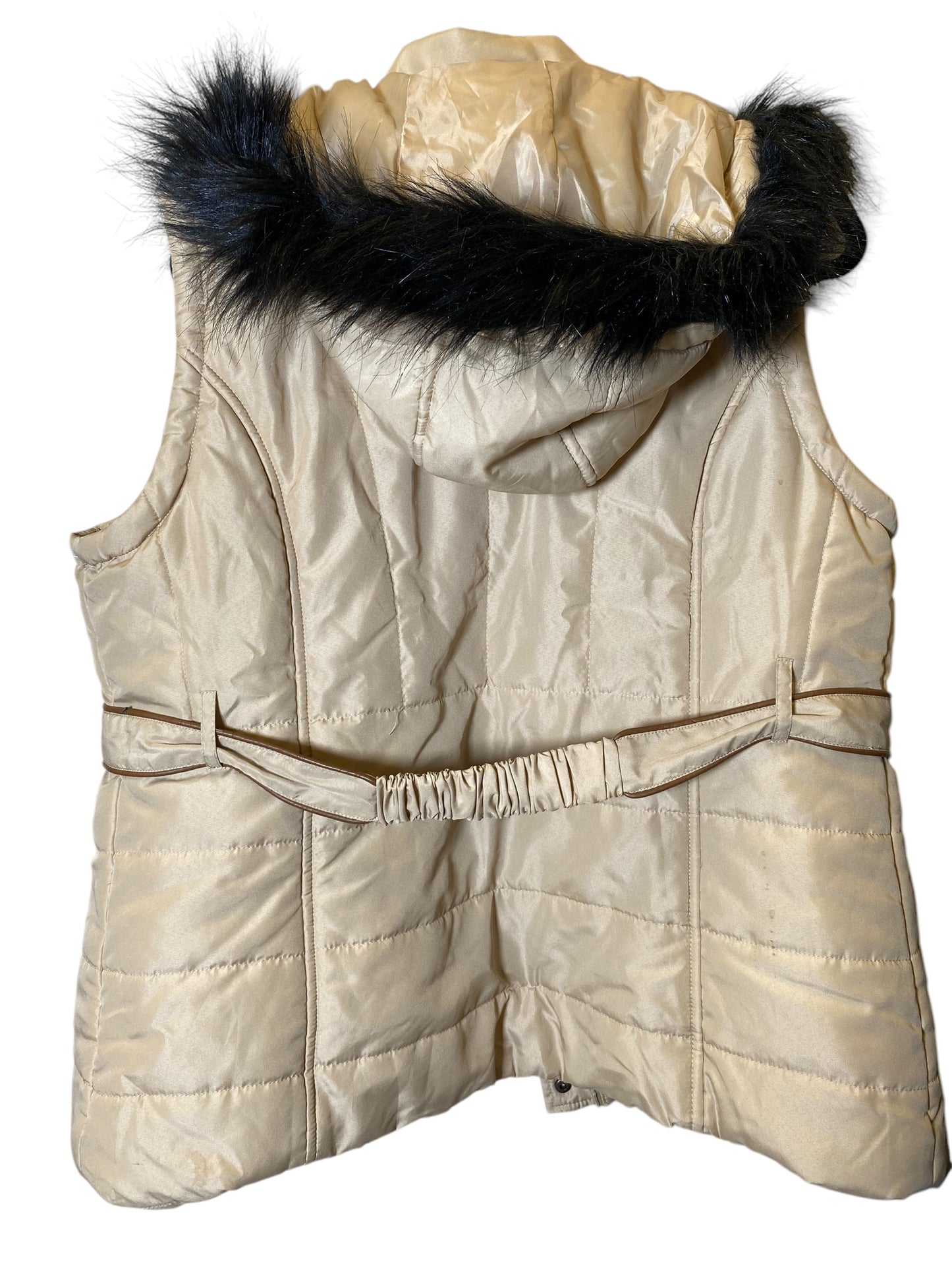 Vest Faux Fur & Sherpa By Sporto In Beige, Size: L