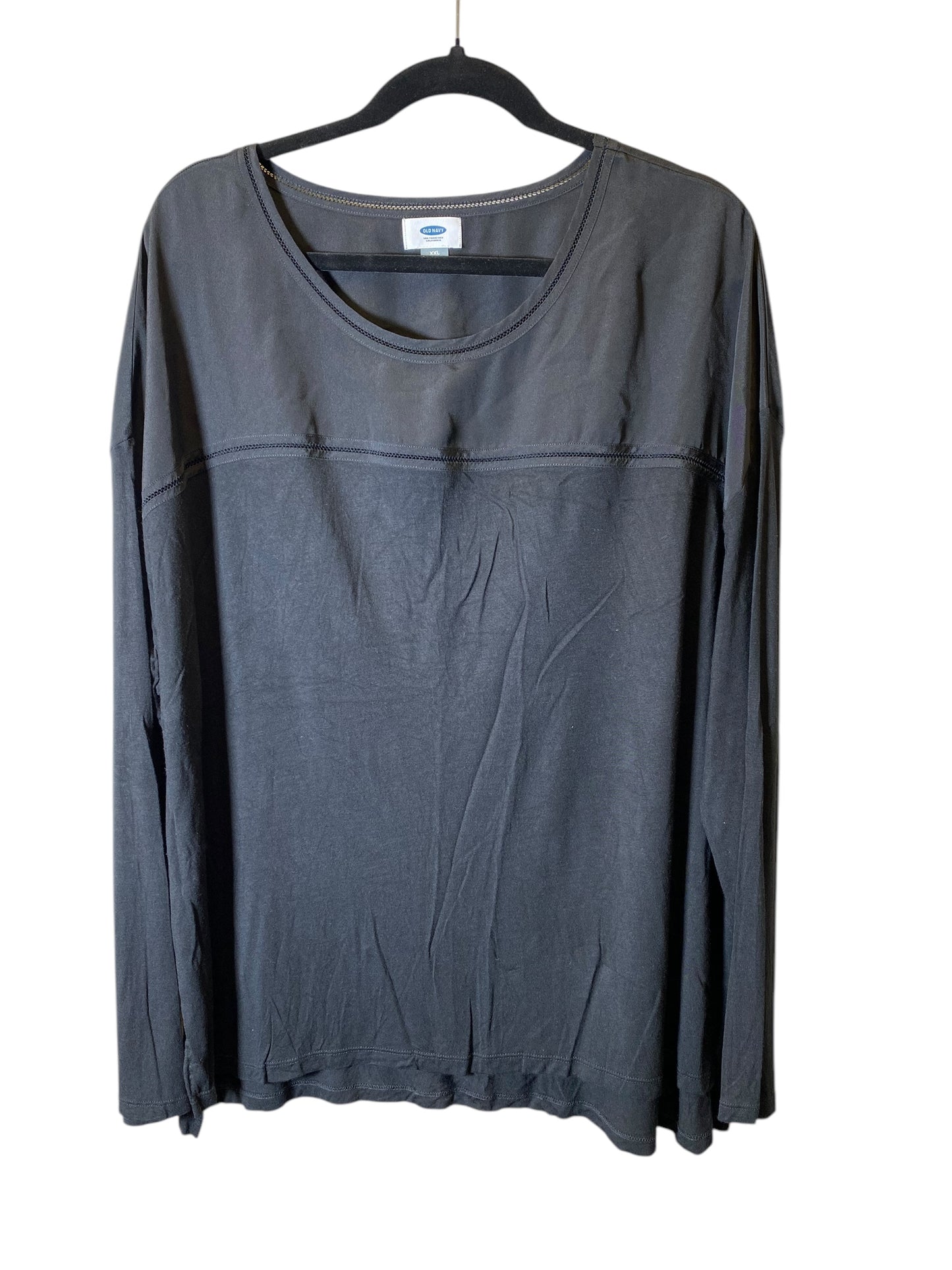 Top Long Sleeve By Old Navy In Black, Size: XXL