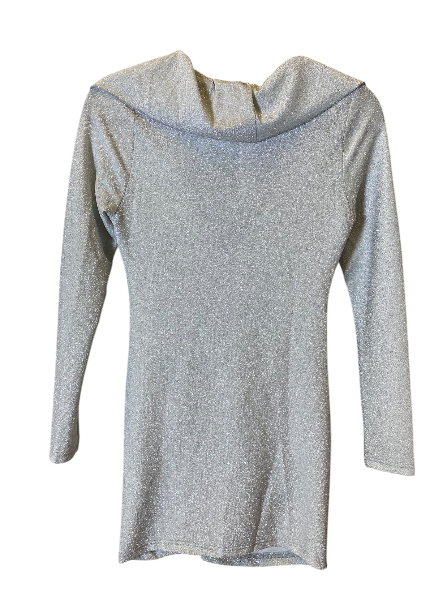 Top Long Sleeve By Nasty Gal In Silver, Size: M