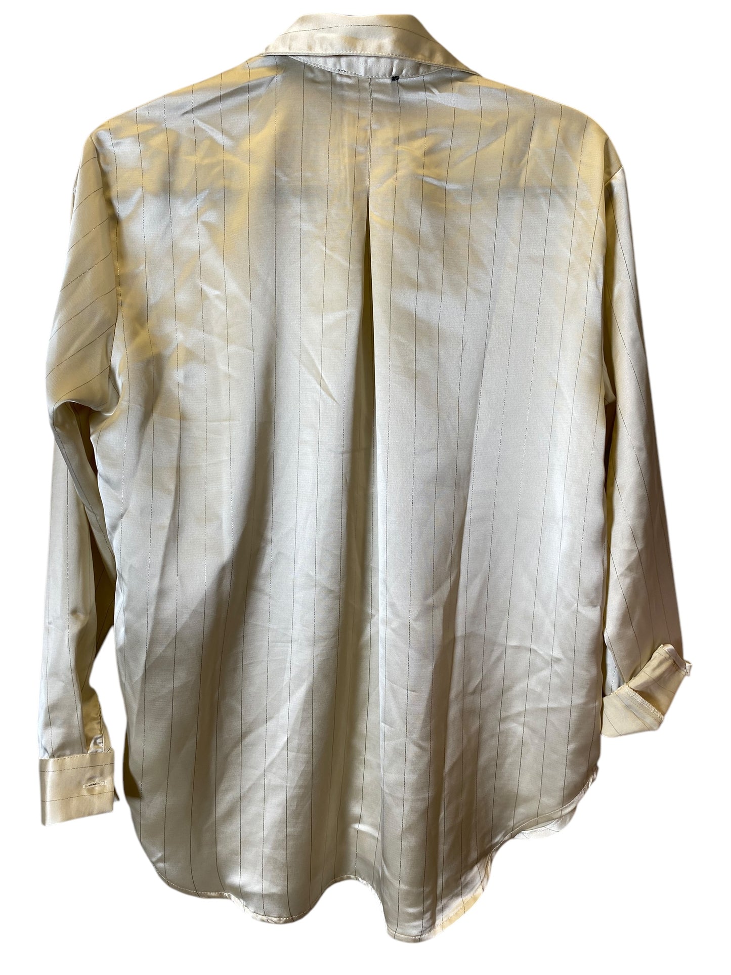 Blouse Long Sleeve By Lumiere In Gold, Size: S