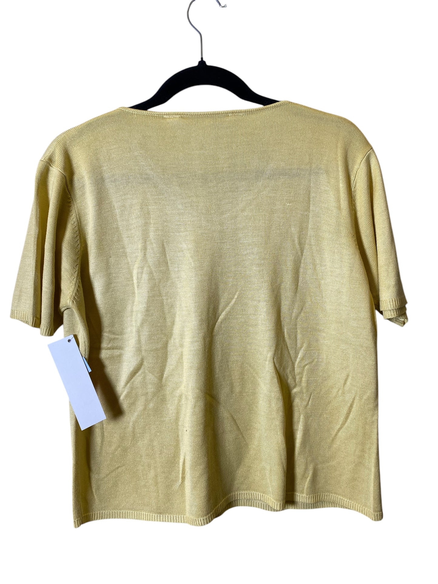 Sweater Short Sleeve By Melrose And Market In Yellow, Size: L