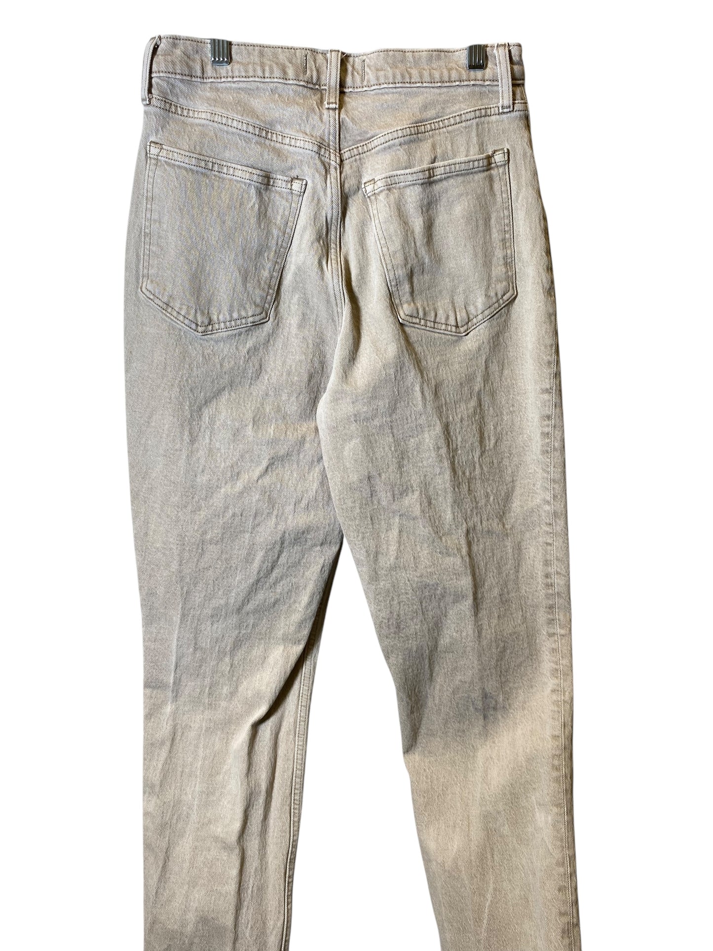 Jeans Straight By Abercrombie And Fitch In Ivory, Size: 8