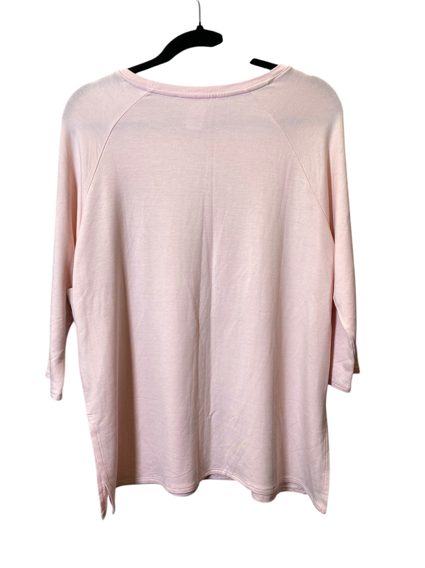 Top 3/4 Sleeve By Workshop In Pink, Size: L