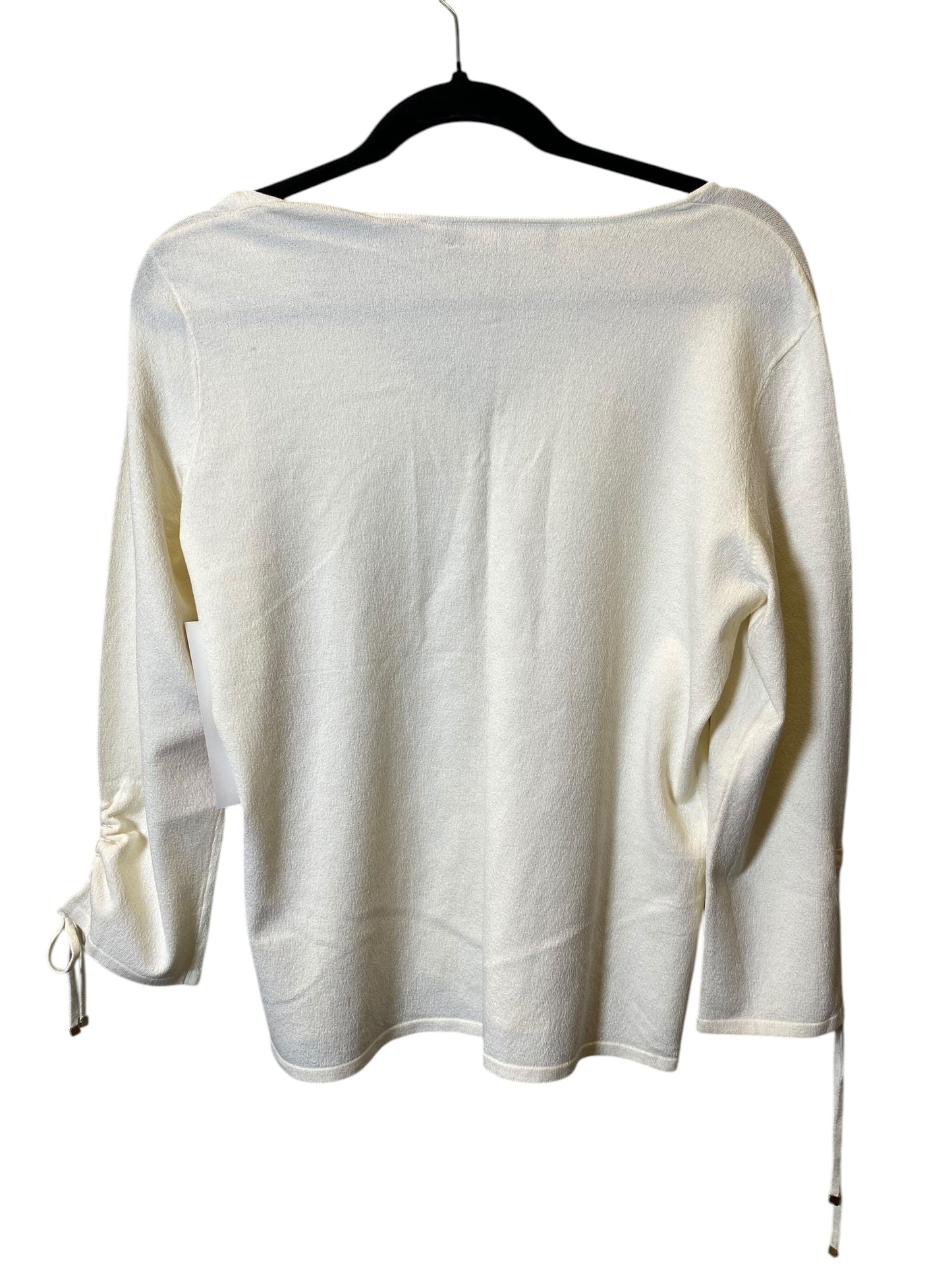 Top 3/4 Sleeve By Clothes Mentor In Cream, Size: Xl