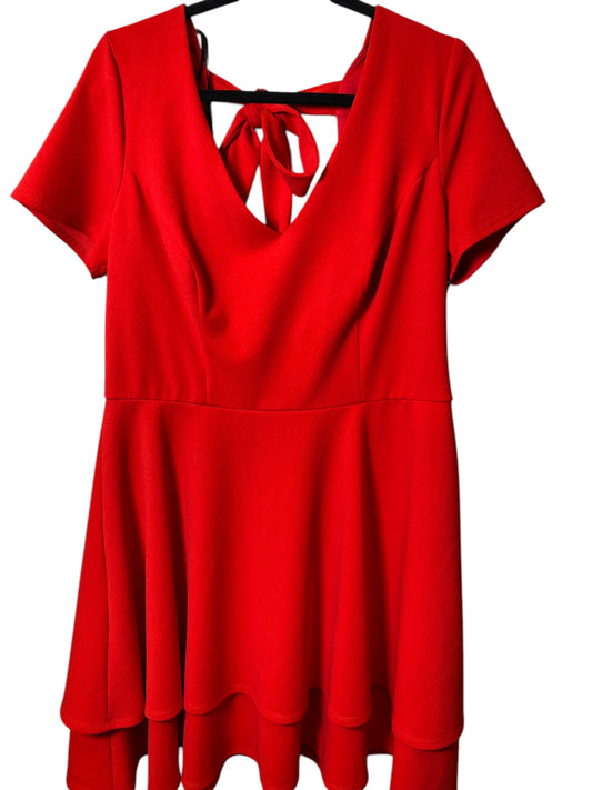 Dress Casual Midi By Clothes Mentor In Red, Size: L