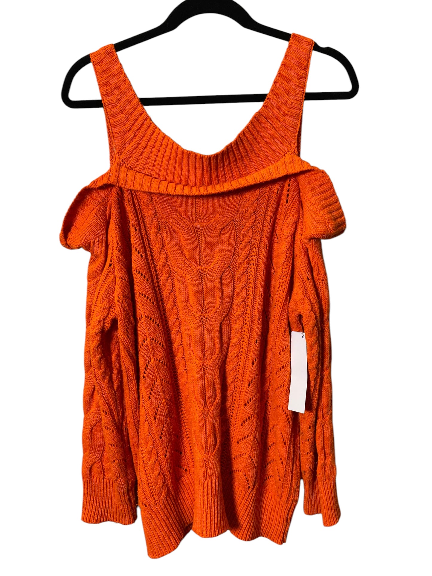 Sweater By Clothes Mentor In Orange, Size: L