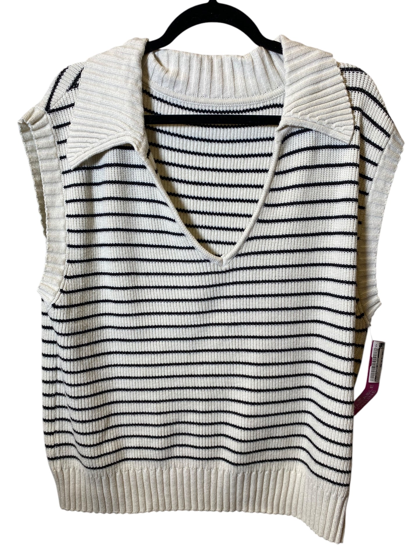 Sweater By Clothes Mentor In Striped Pattern, Size: L