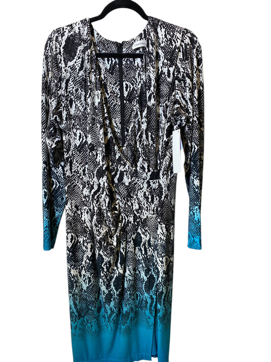 Dress Casual Midi By Calvin Klein In Snakeskin Print, Size: Xl