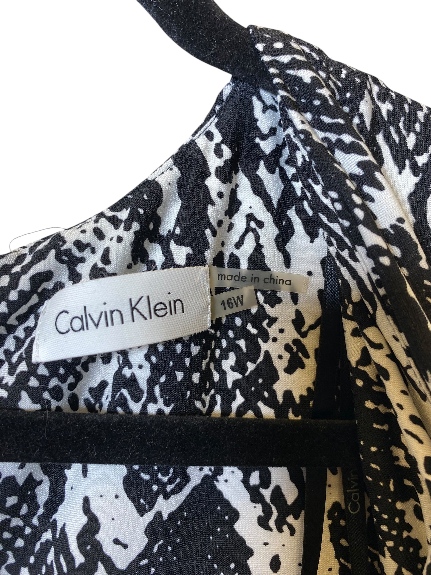 Dress Casual Midi By Calvin Klein In Snakeskin Print, Size: Xl