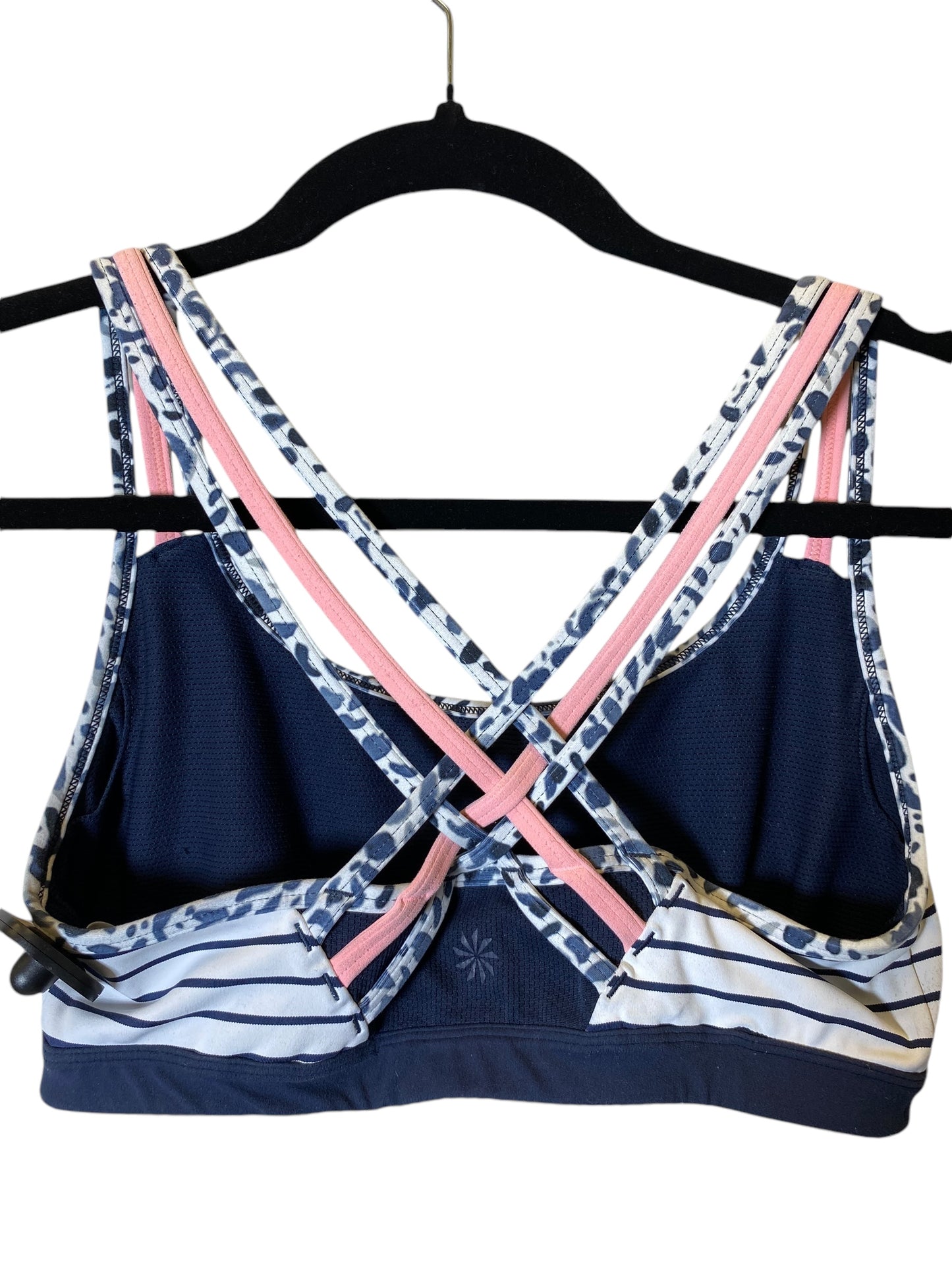 Athletic Bra By Athleta In Blue & White, Size: S