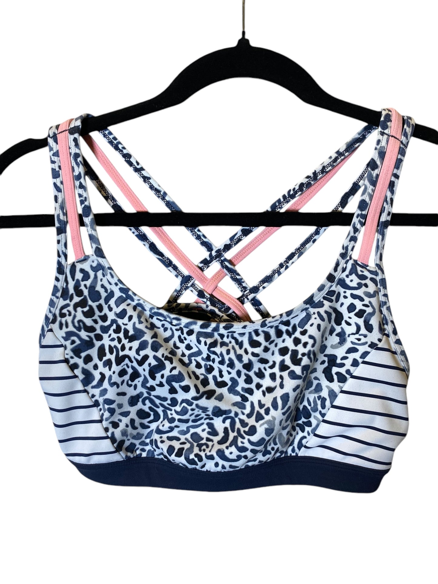 Athletic Bra By Athleta In Blue & White, Size: S