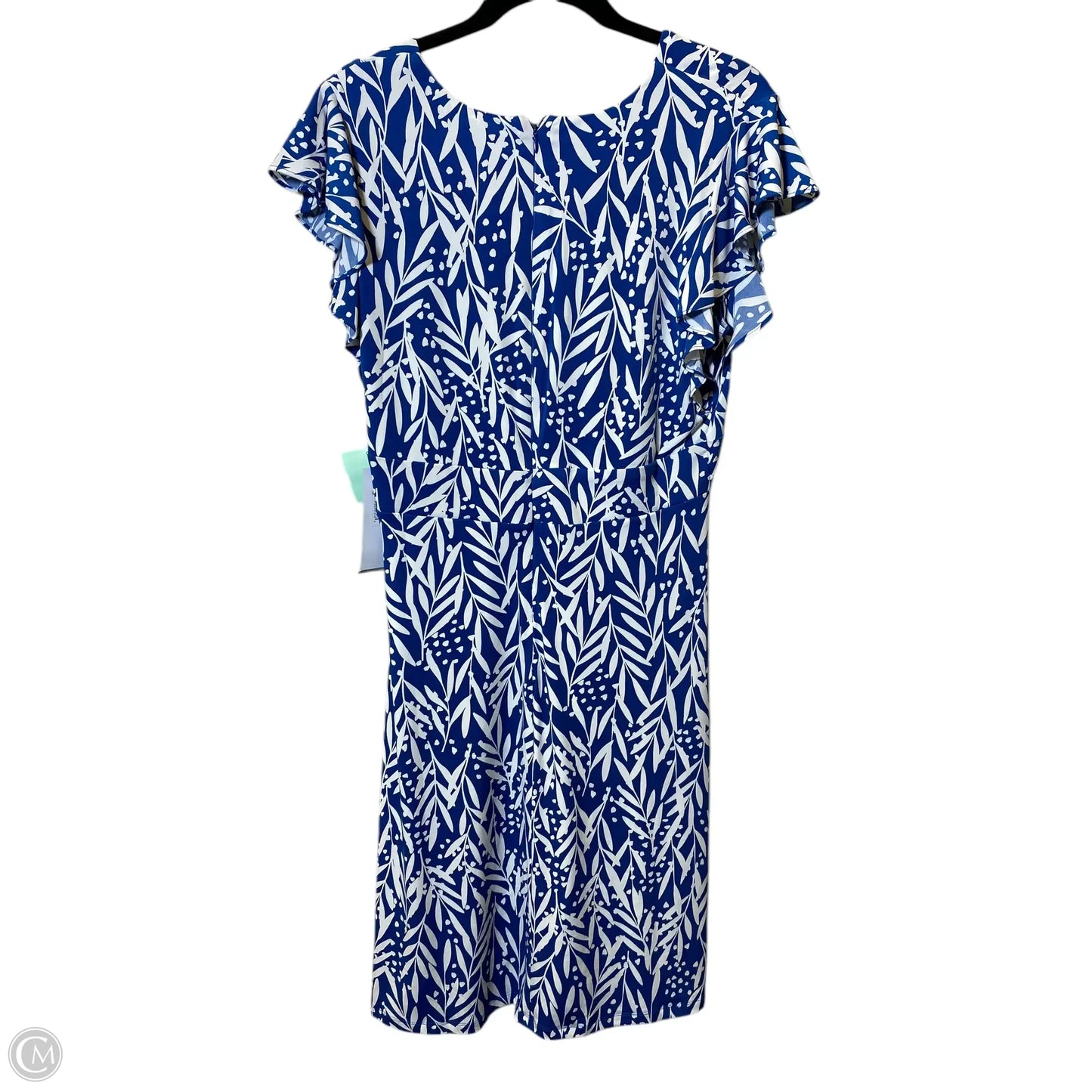 Dress Casual Midi By London Times In Blue & White, Size: L