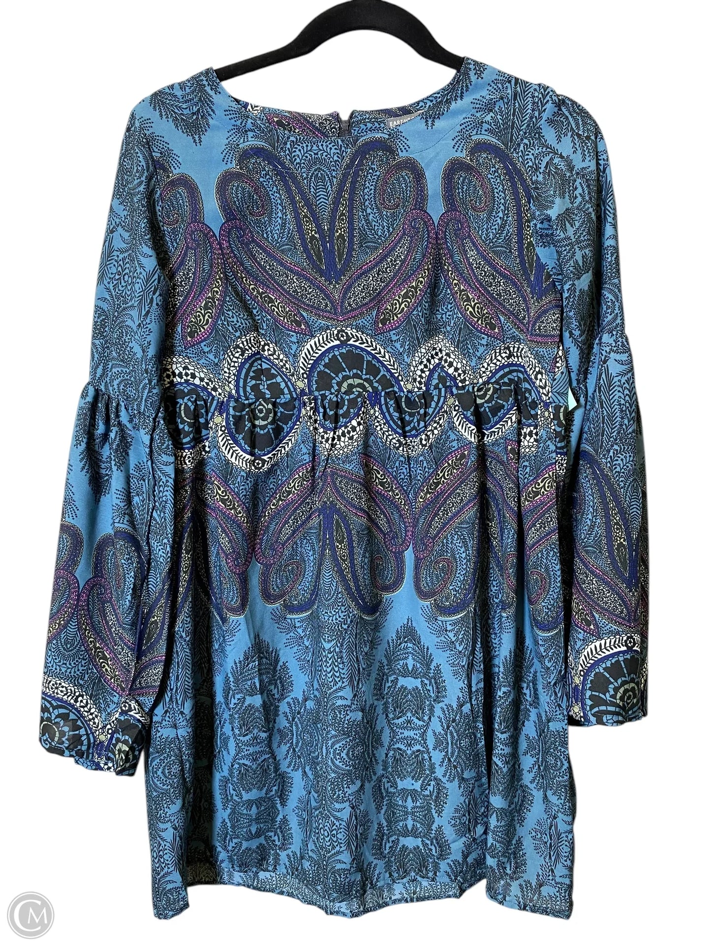 Blouse Long Sleeve By Earthbound In Multi-colored, Size: M