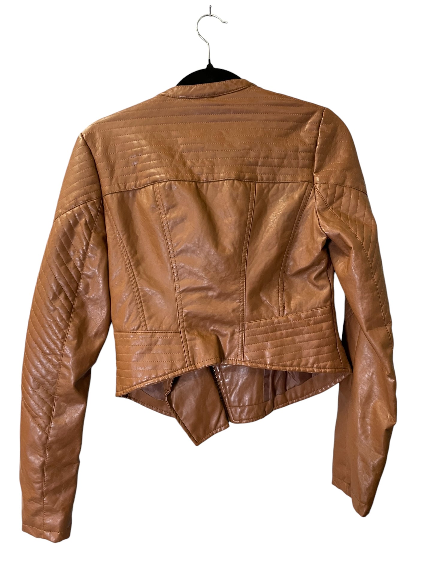 Jacket Leather By Wet Seal In Brown, Size: M