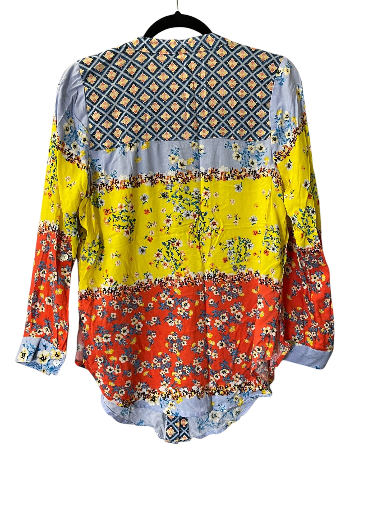 Top Long Sleeve By Figuero & Flower In Floral Print, Size: M