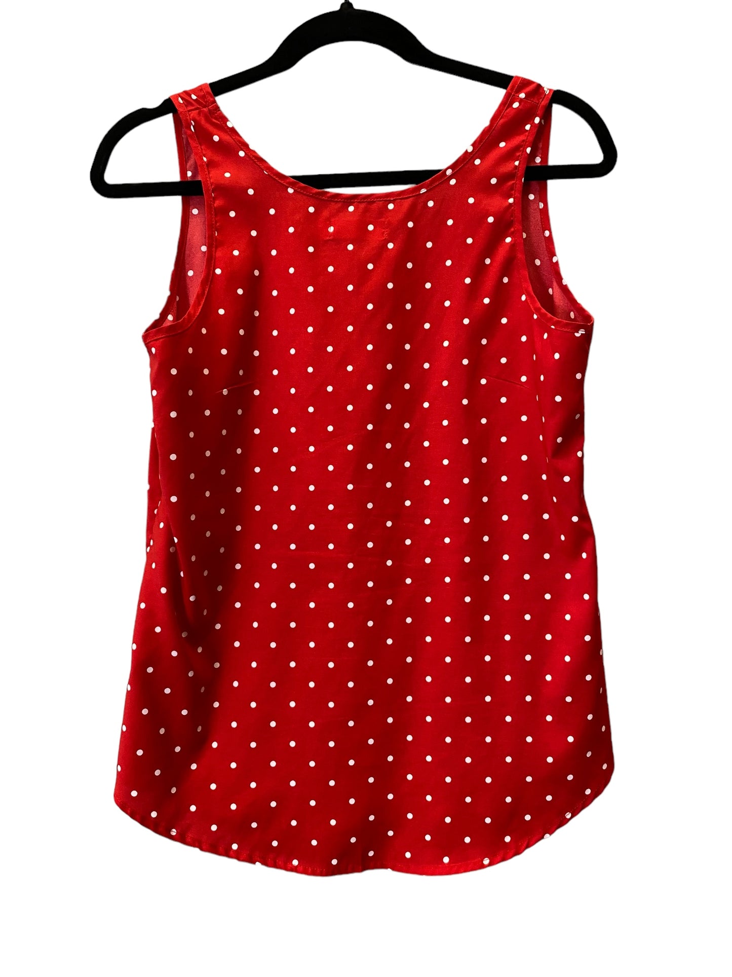 Polkadot Pattern Top Sleeveless Faded Glory, Size S