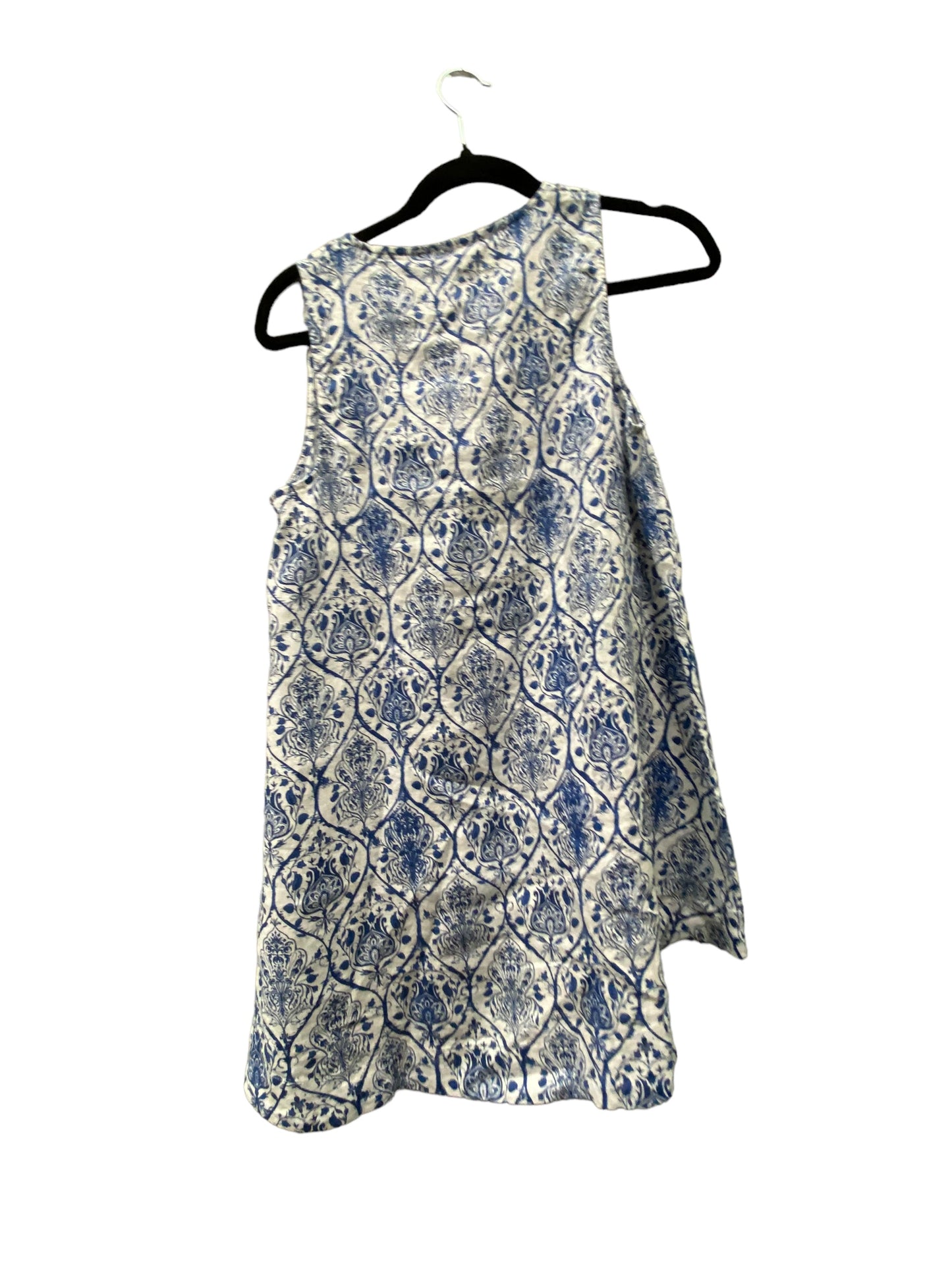 Top Sleeveless By Saks Fifth Avenue In Blue & White, Size: S