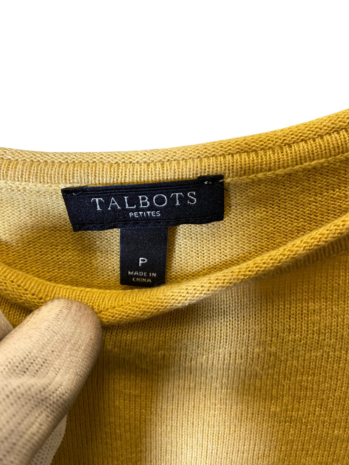 Sweater By Talbots In Yellow, Size: Petite   S