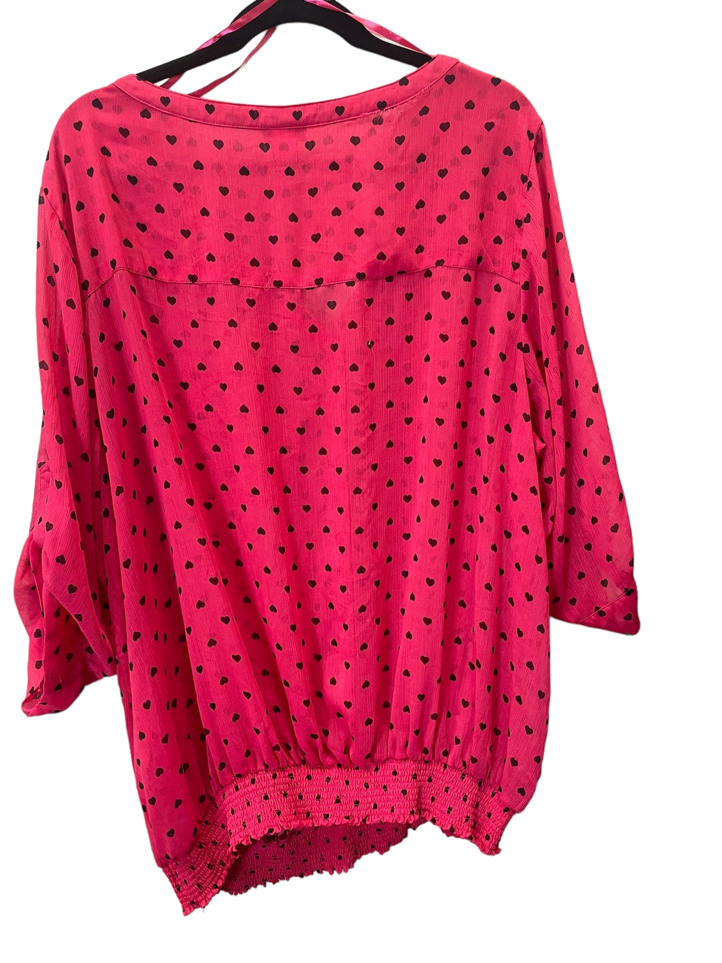 Pink Blouse Long Sleeve Torrid, Size 4x