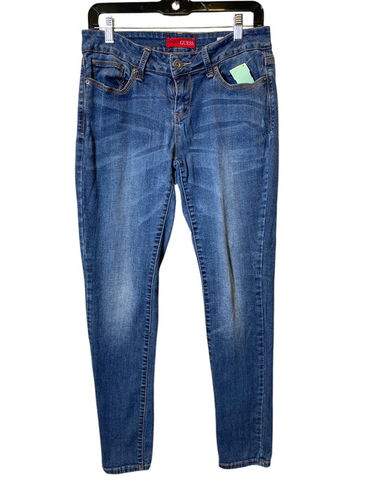 Jeans Skinny By Guess In Blue, Size: 8