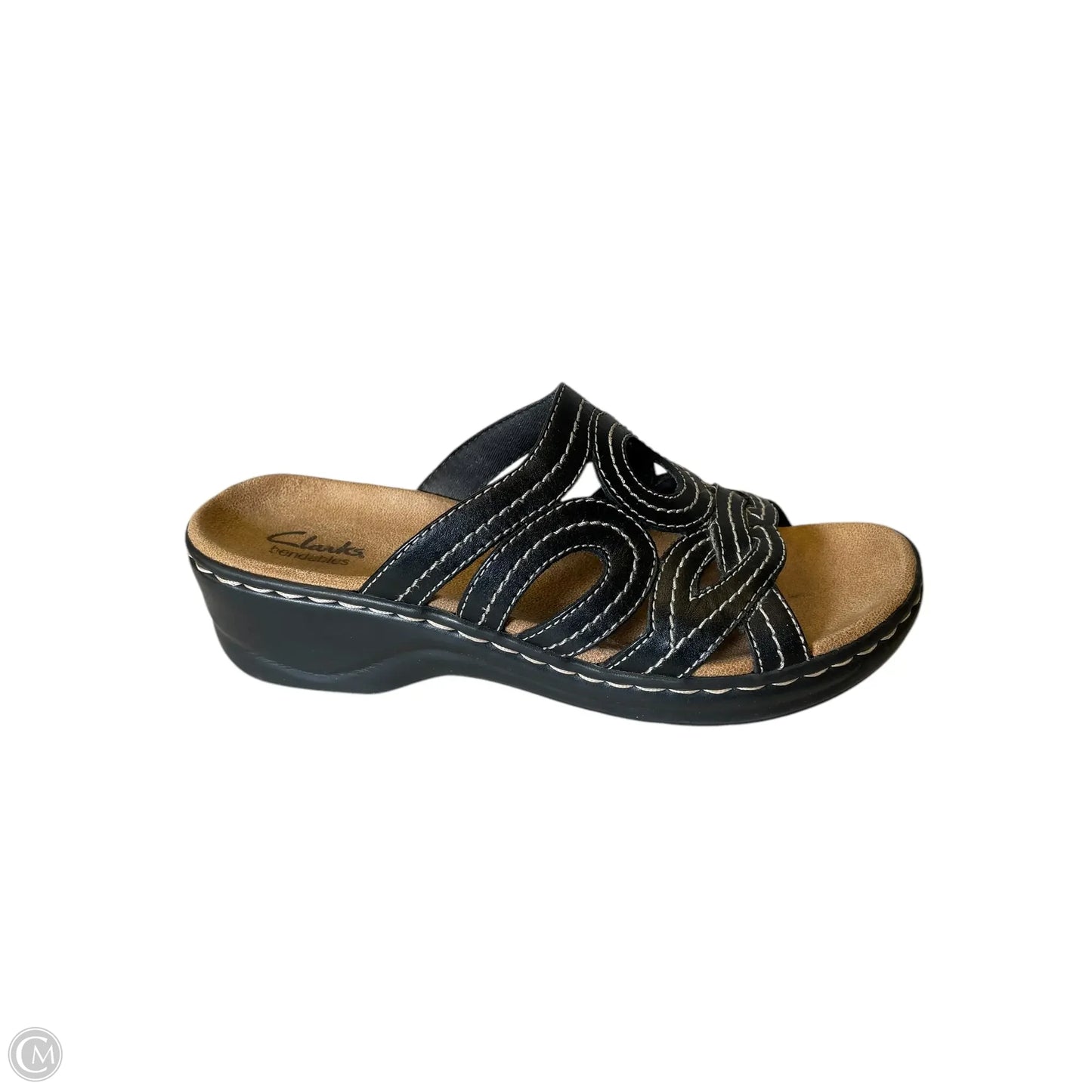 Sandals Flats By Clarks In Black, Size: 9