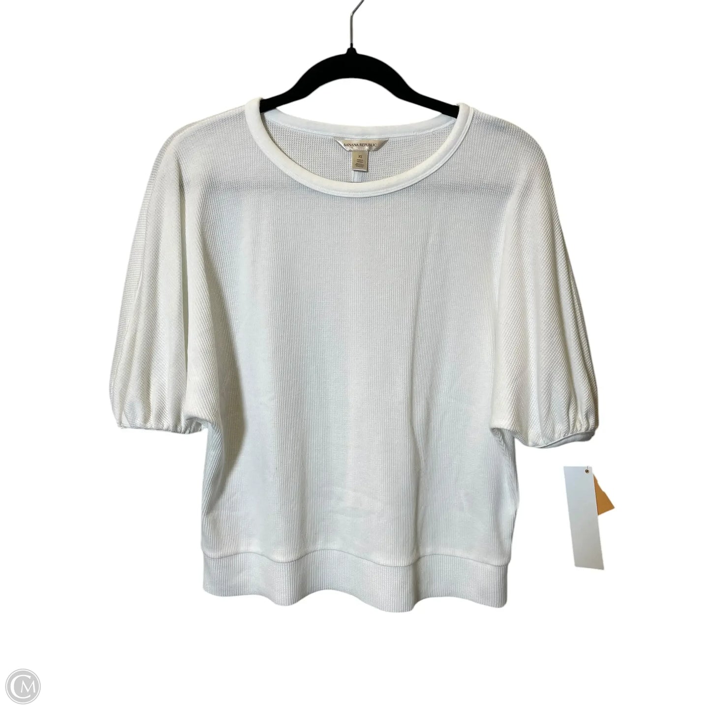 Top Short Sleeve By Banana Republic In White, Size: Xs