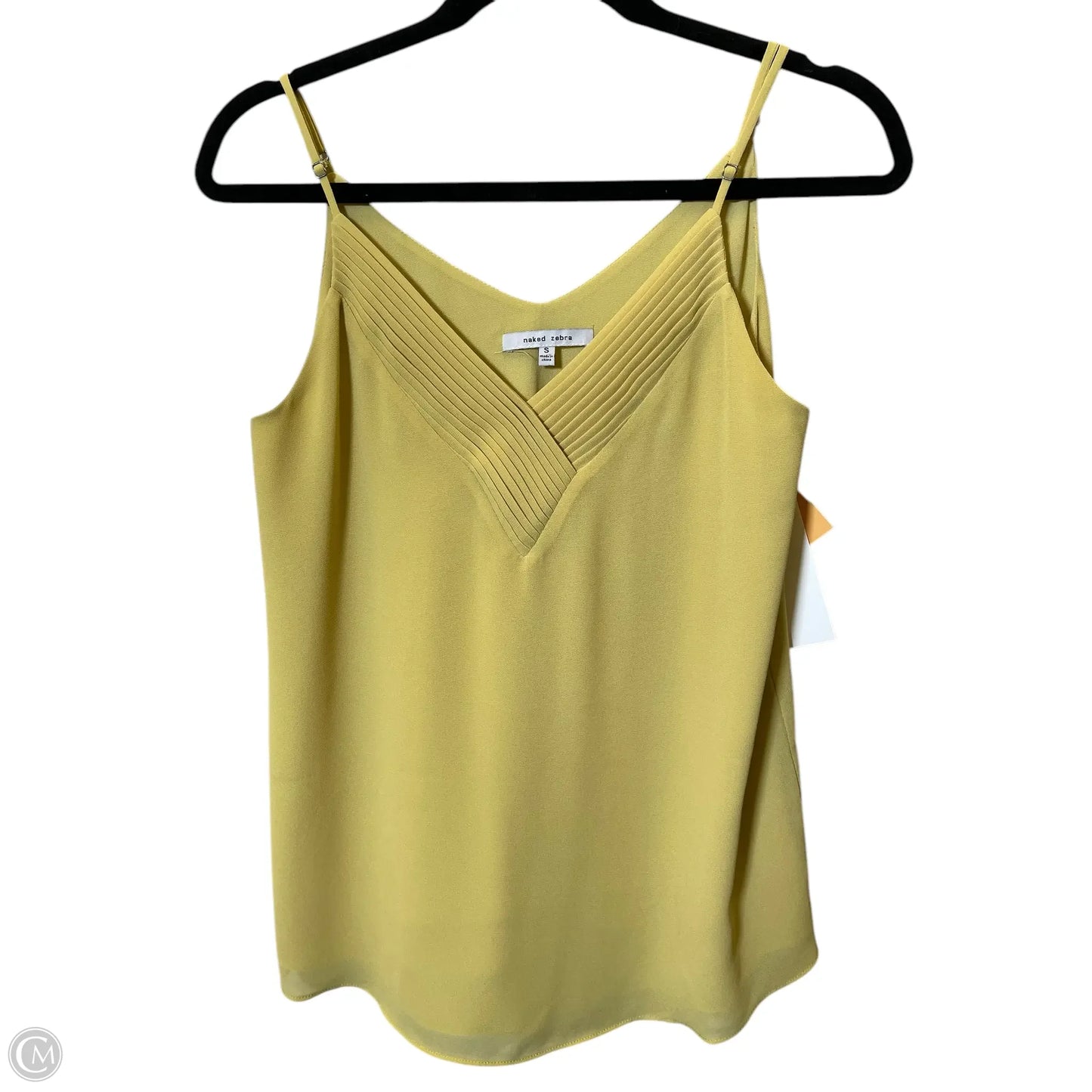 Top Sleeveless By Naked Zebra In Yellow, Size: S