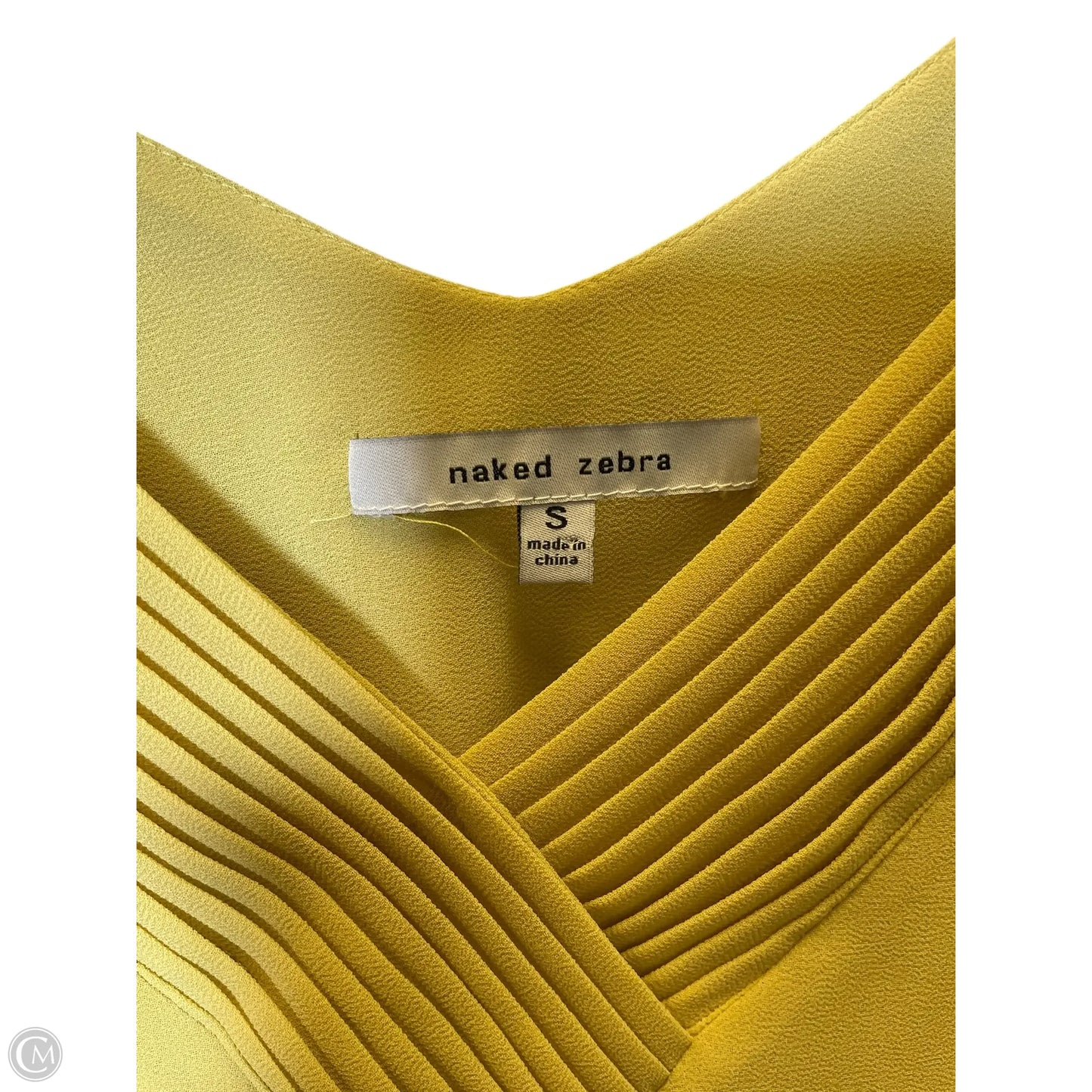 Top Sleeveless By Naked Zebra In Yellow, Size: S