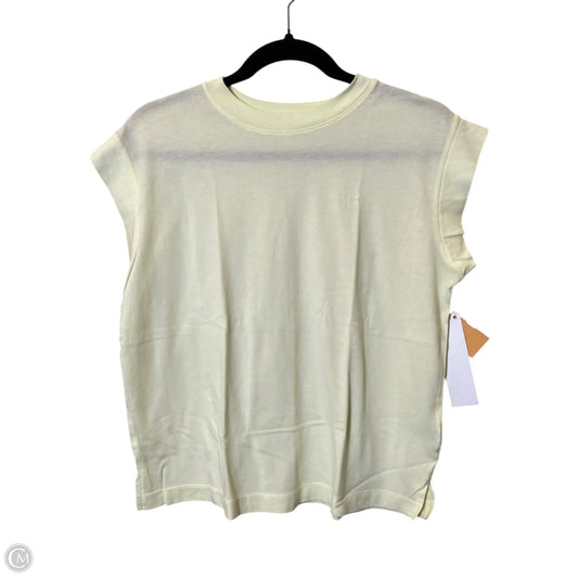 Top Short Sleeve Basic By A New Day In Yellow, Size: Xs