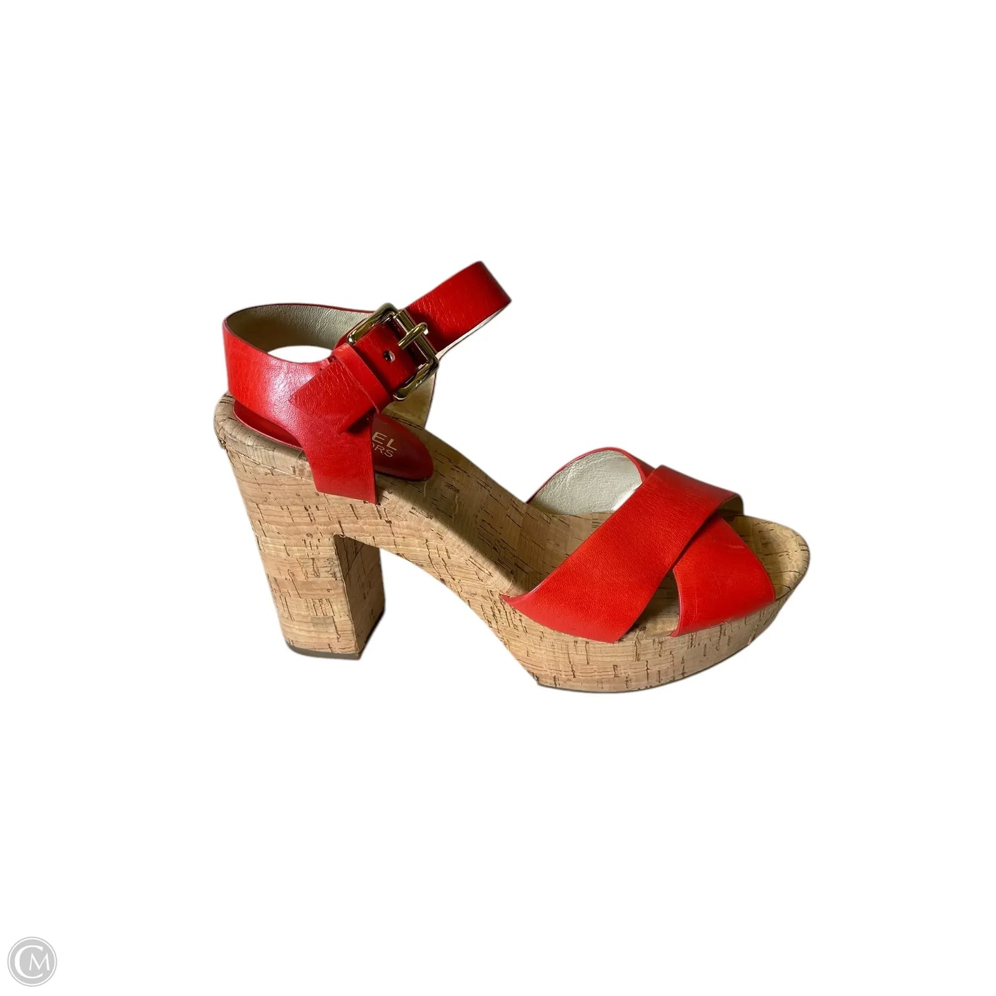 Sandals Heels Block By Michael By Michael Kors In Red, Size: 8