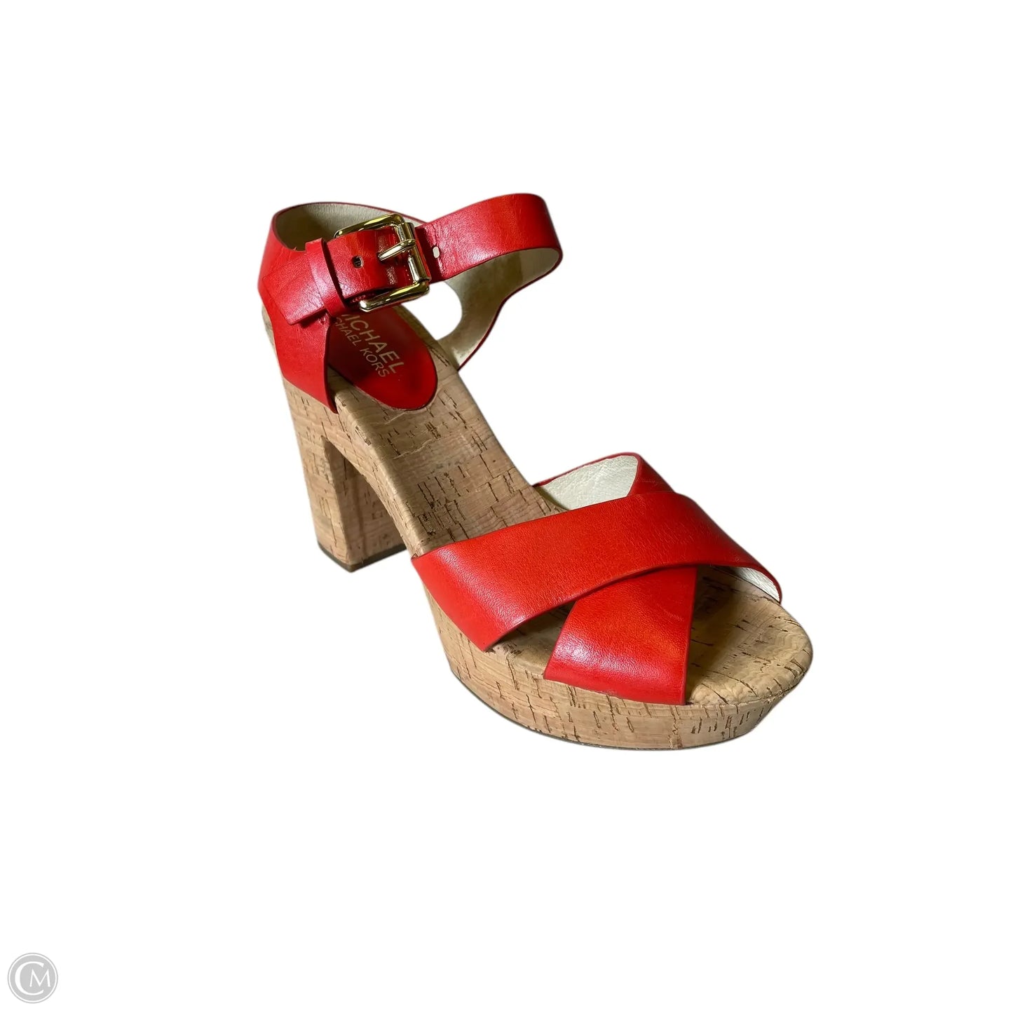 Sandals Heels Block By Michael By Michael Kors In Red, Size: 8