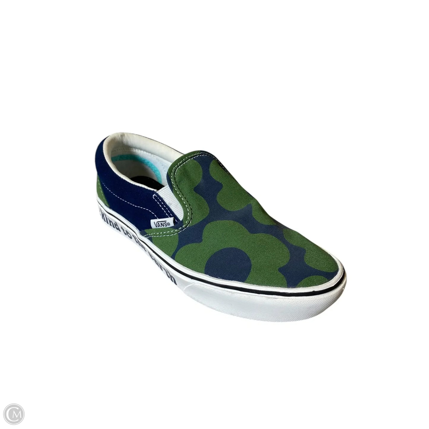 Shoes Flats By Vans In Blue & Green, Size: 7.5