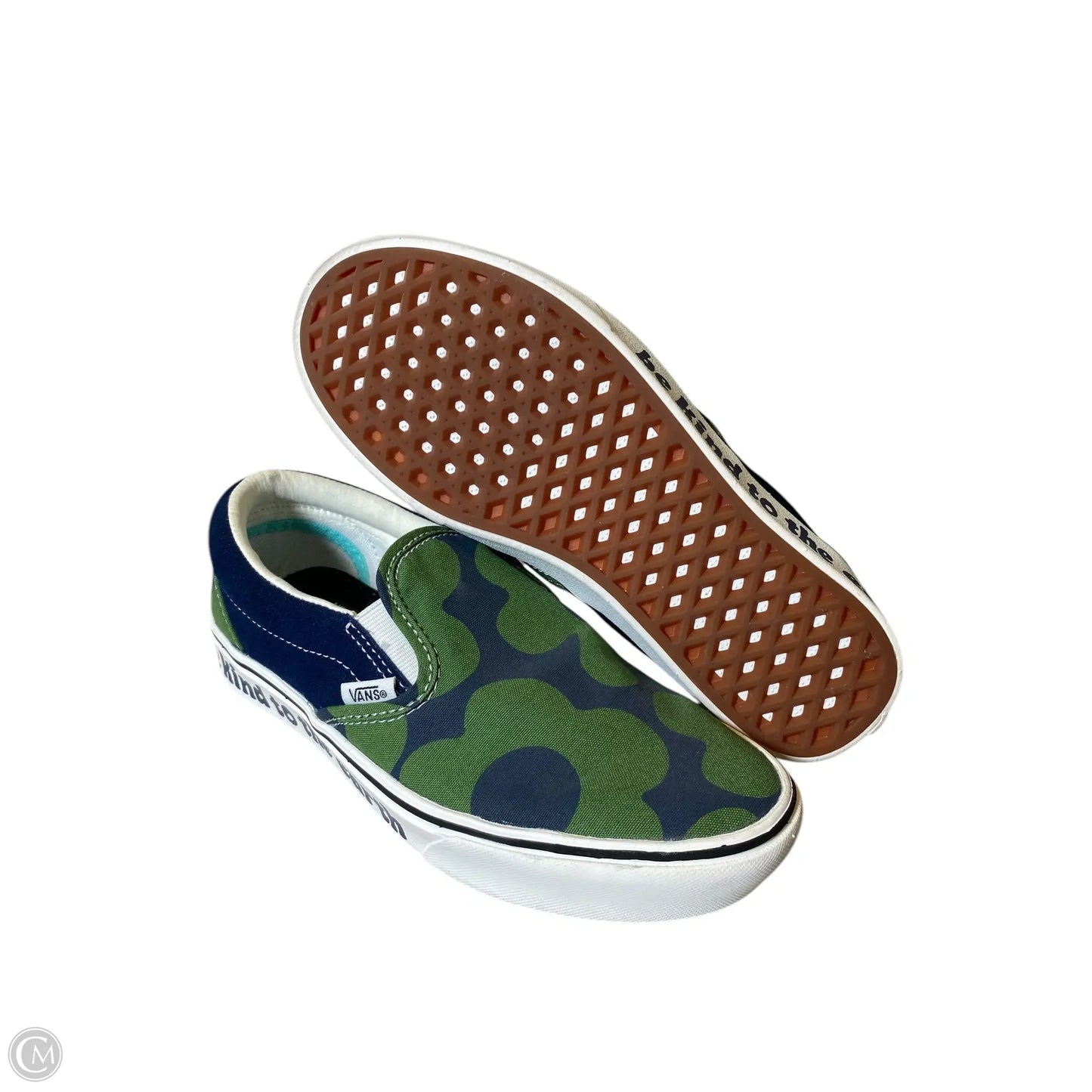 Shoes Flats By Vans In Blue & Green, Size: 7.5