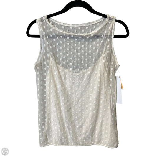 Top Sleeveless By Isaac Mizrahi In Cream, Size: S